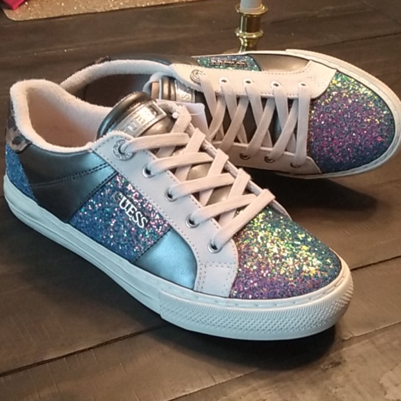 Guess Shoes - Guess Loven3 Mermaid Sparkle Iridescent Glitter